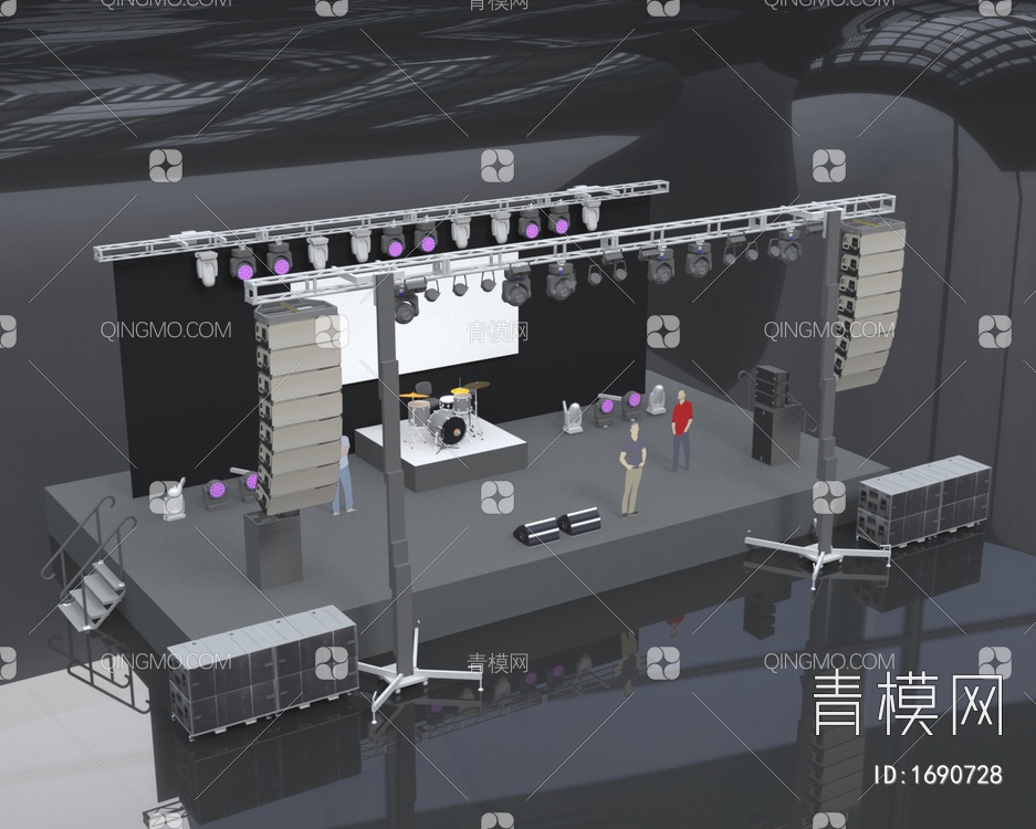 舞台演出设备搭建集合3D模型下载【ID:1690728】