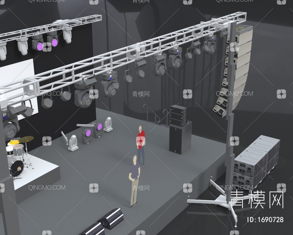 舞台演出设备搭建集合3D模型下载【ID:1690728】