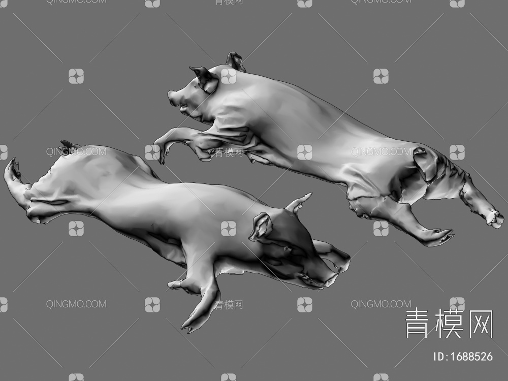 烤乳猪 猪肉3D模型下载【ID:1688526】