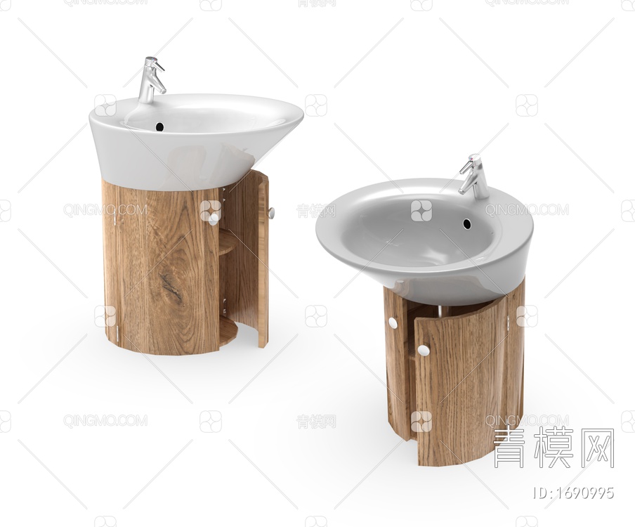 卫浴用品 洗手盆SU模型下载【ID:1690995】