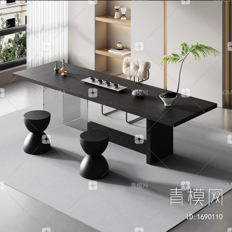 茶桌椅3D模型下载【ID:1690110】
