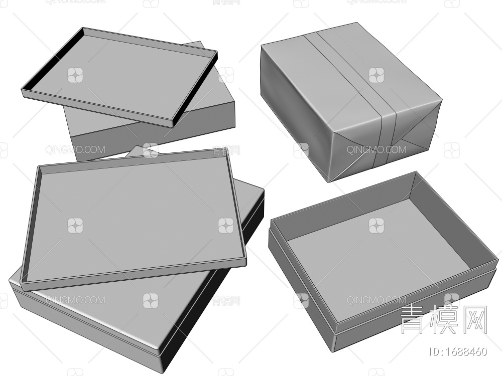 箱子 纸盒子3D模型下载【ID:1688460】