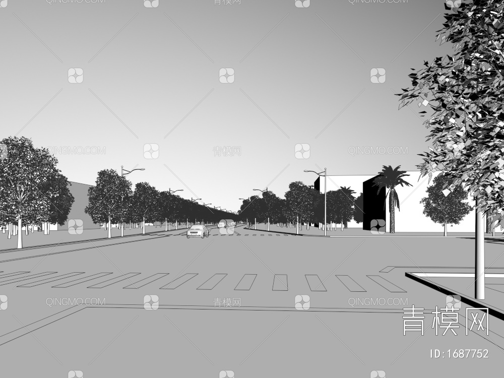 道路景观外观改造3D模型下载【ID:1687752】