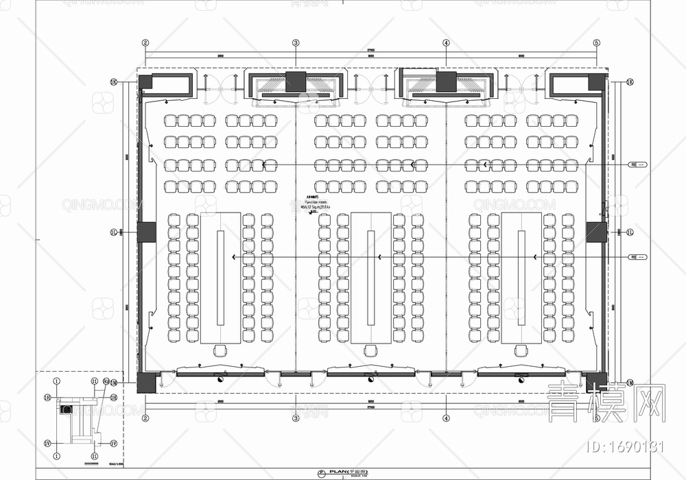 6000㎡大型会议中心施工图 会议室 多功能厅 商务中心 贵宾接待【ID:1690131】