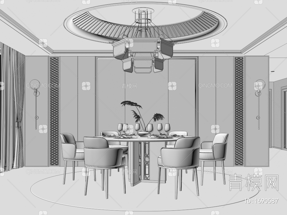 餐厅3D模型下载【ID:1690587】