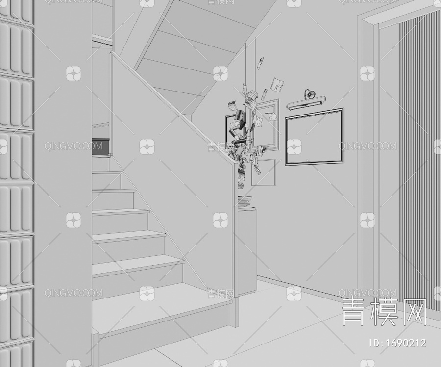 家居楼梯间3D模型下载【ID:1690212】