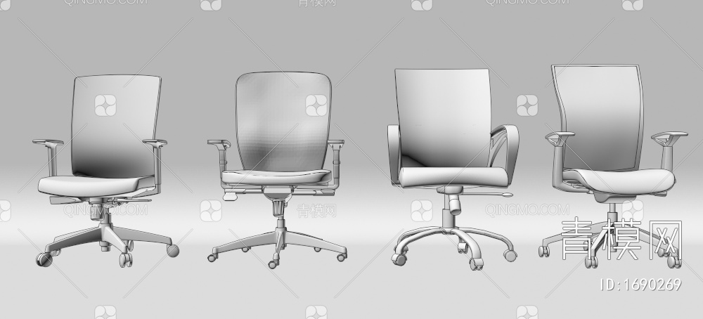 办公椅3D模型下载【ID:1690269】