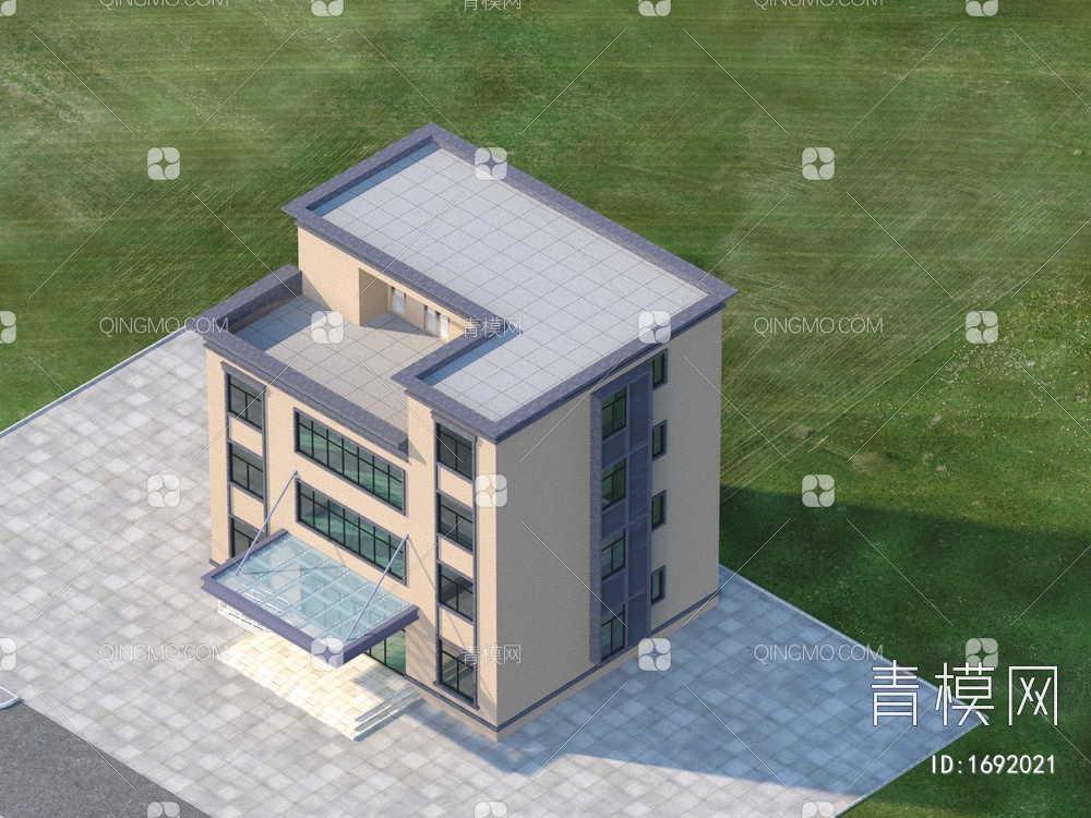 厂区办公楼3D模型下载【ID:1692021】