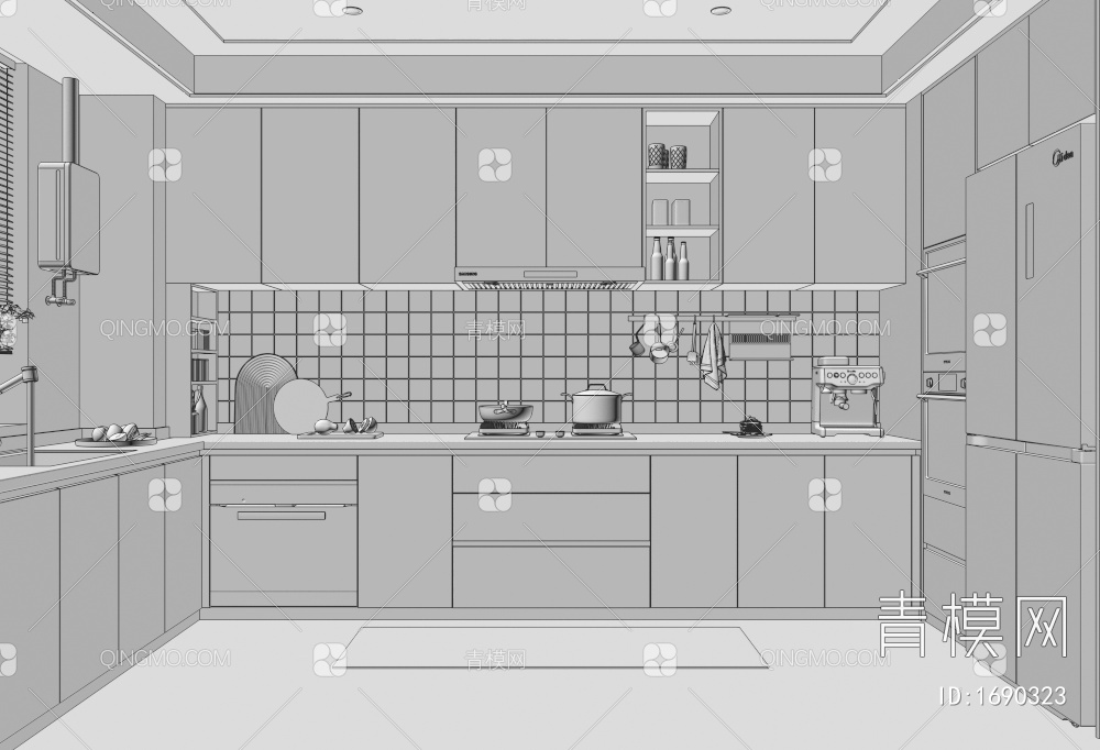厨房3D模型下载【ID:1690323】