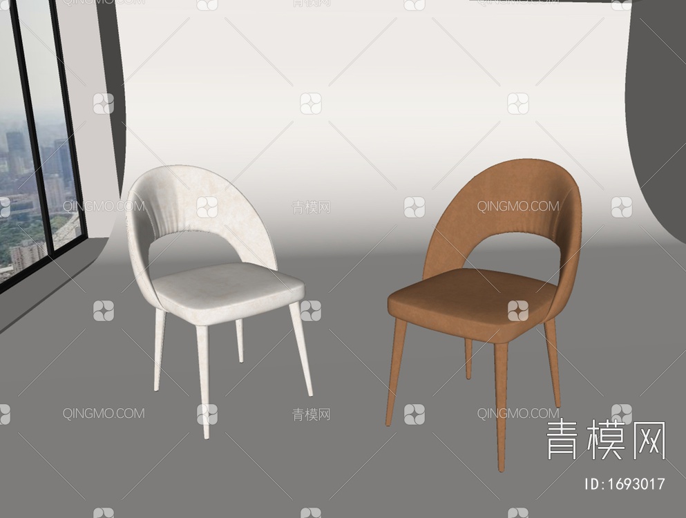 椅子 餐椅SU模型下载【ID:1693017】