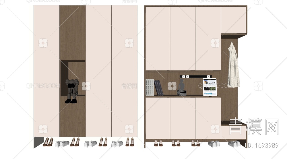 鞋柜SU模型下载【ID:1693989】