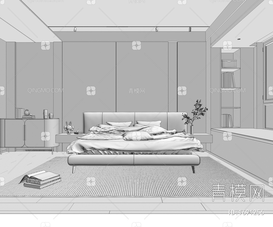 家居卧室3D模型下载【ID:1691256】