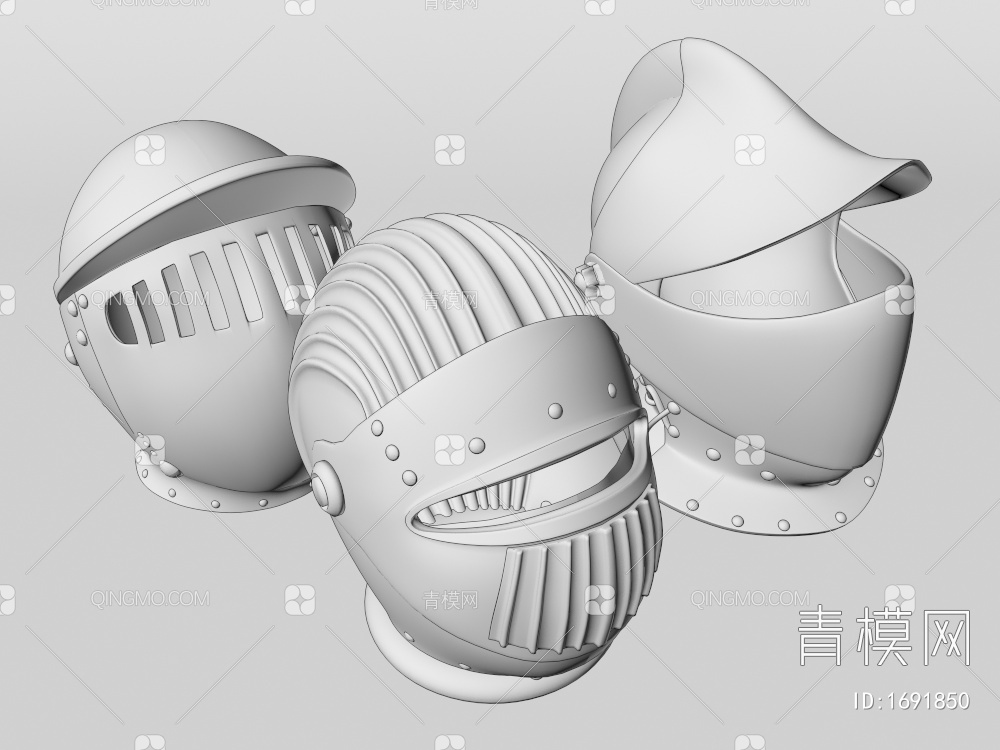 头盔摆件3D模型下载【ID:1691850】