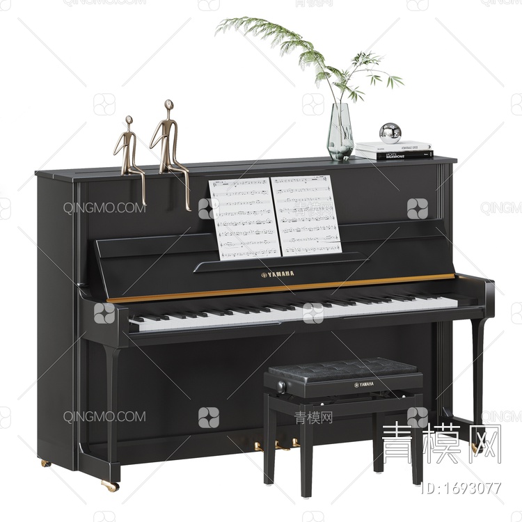 钢琴SU模型下载【ID:1693077】