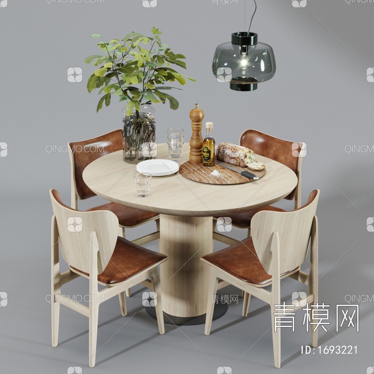 餐桌椅3D模型下载【ID:1693221】