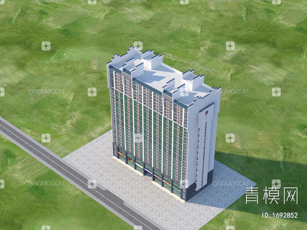 高层住宅3D模型下载【ID:1692852】