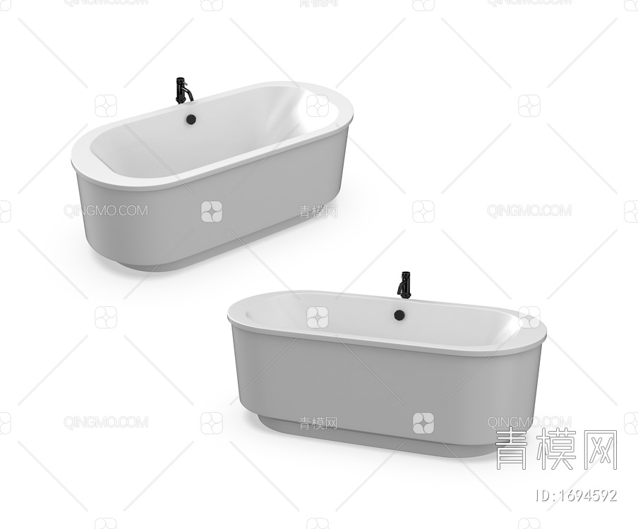 卫浴用品 浴缸SU模型下载【ID:1694592】