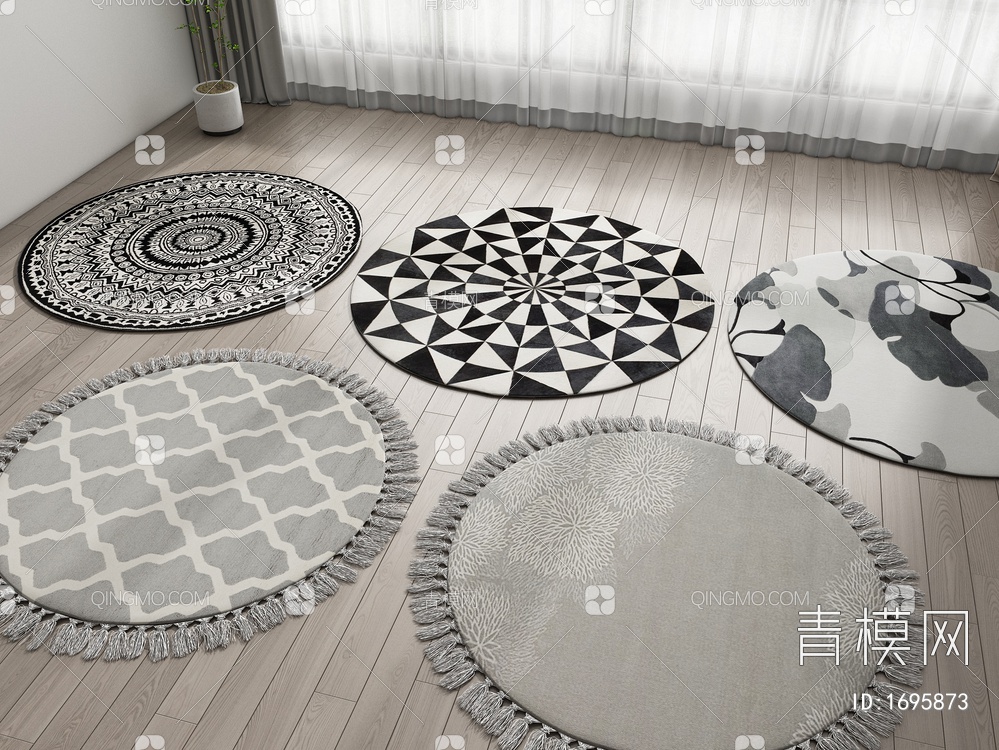 圆形地毯3D模型下载【ID:1695873】