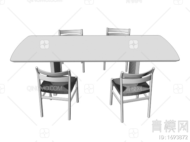 餐桌椅组合3D模型下载【ID:1693872】