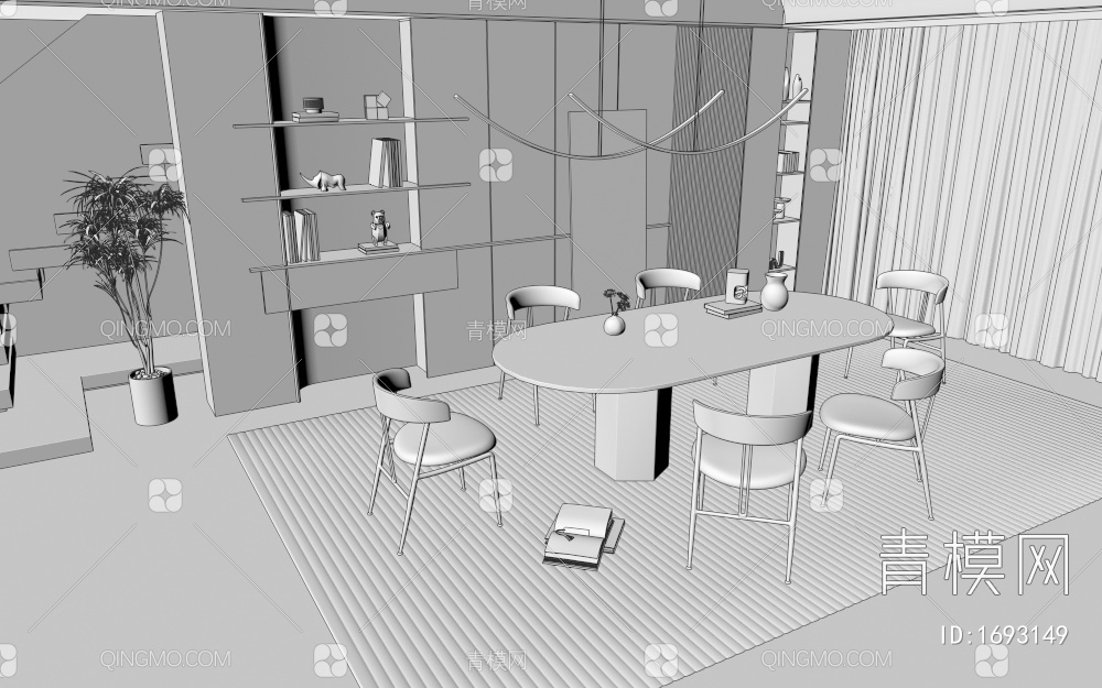 餐厅3D模型下载【ID:1693149】