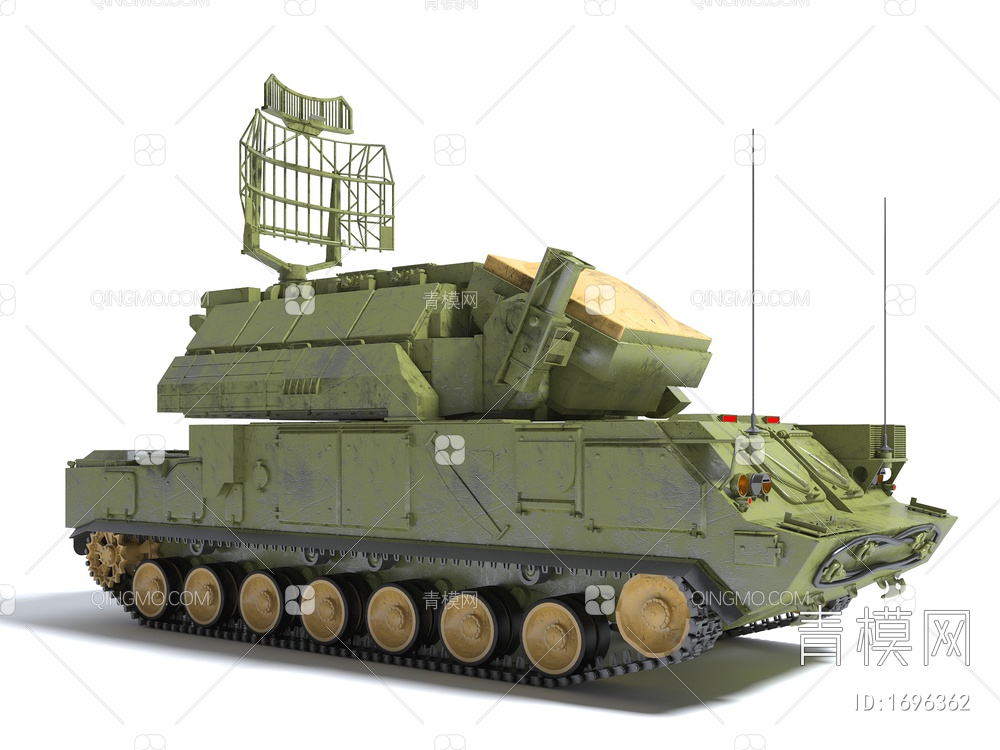雷达坦克3D模型下载【ID:1696362】