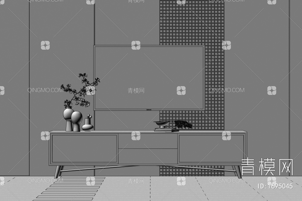 电视柜3D模型下载【ID:1695045】