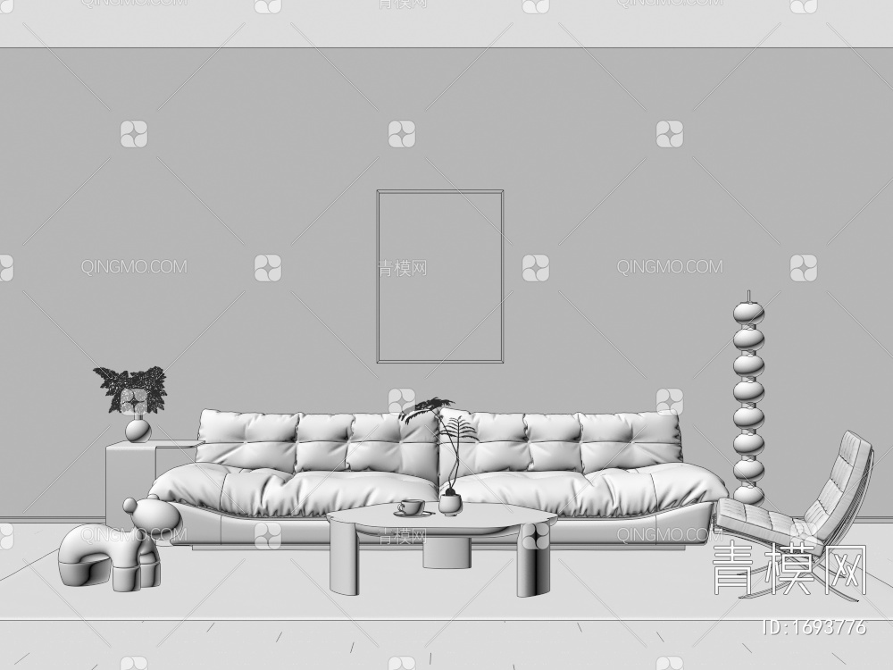 云朵沙发3D模型下载【ID:1693776】