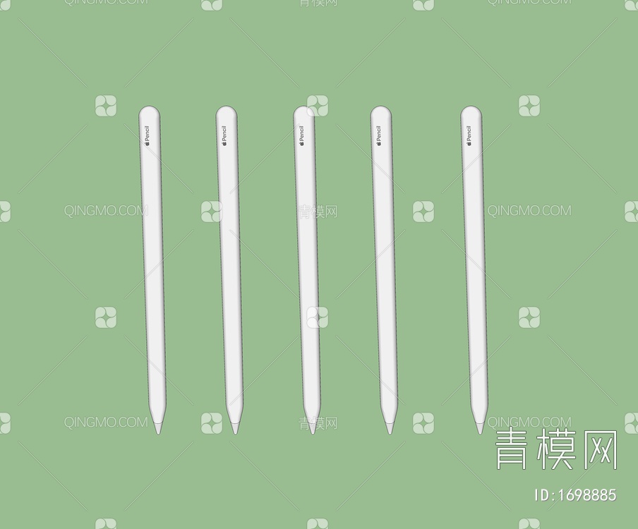 数码电子产品 Apple Pencil平板电脑点笔SU模型下载【ID:1698885】
