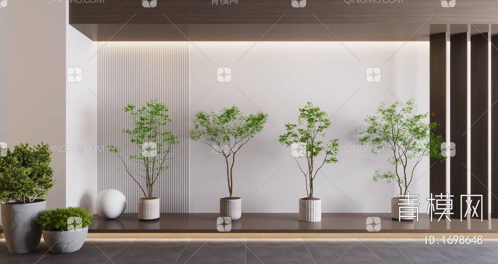 盆栽植物3D模型下载【ID:1698648】
