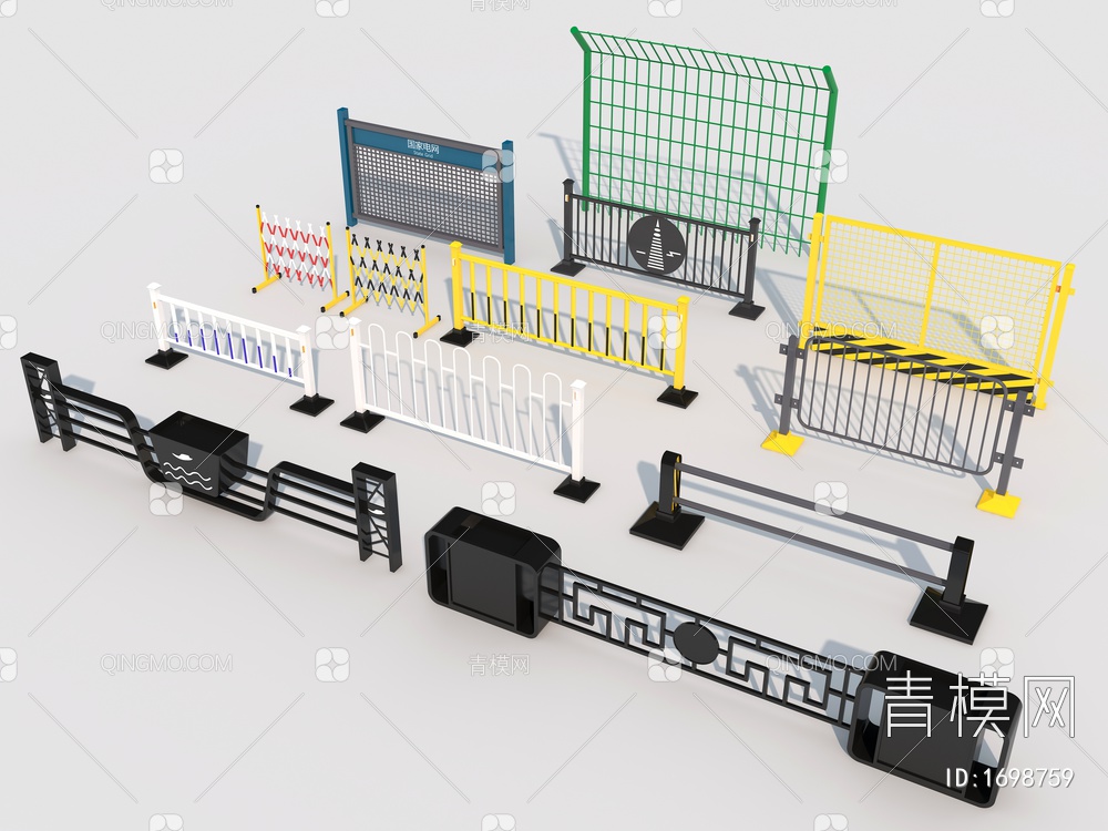 栏杆、围栏3D模型下载【ID:1698759】