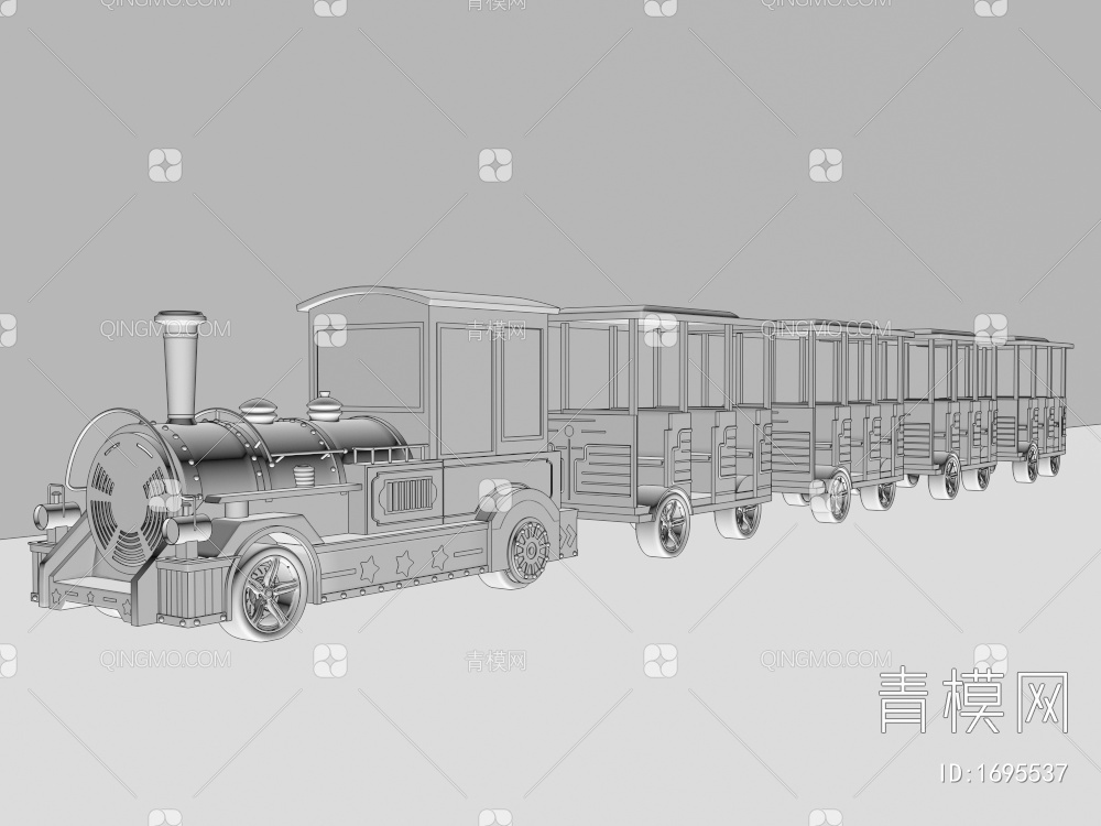 火车、游览车3D模型下载【ID:1695537】