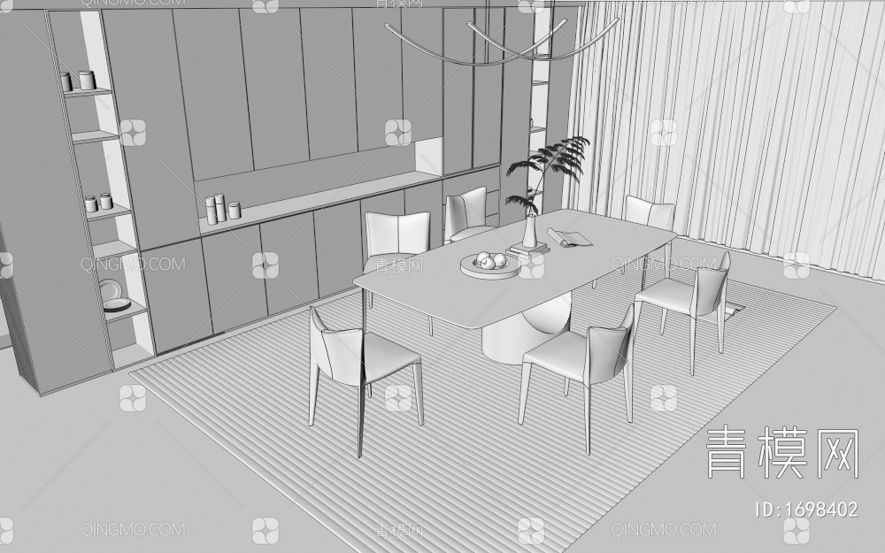 餐厅3D模型下载【ID:1698402】