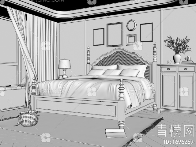 卧室3D模型下载【ID:1696269】
