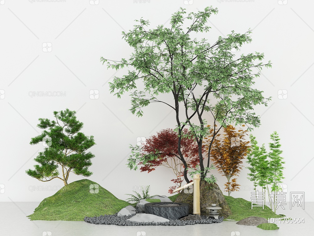室内外造景，园艺景观小品3D模型下载【ID:1700664】