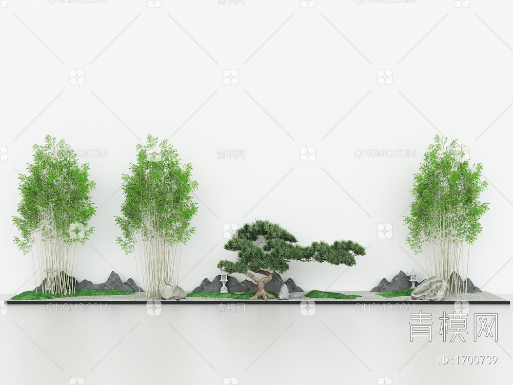 室内外造景，园艺景观小品3D模型下载【ID:1700739】