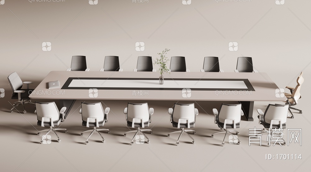 会议桌椅3D模型下载【ID:1701114】