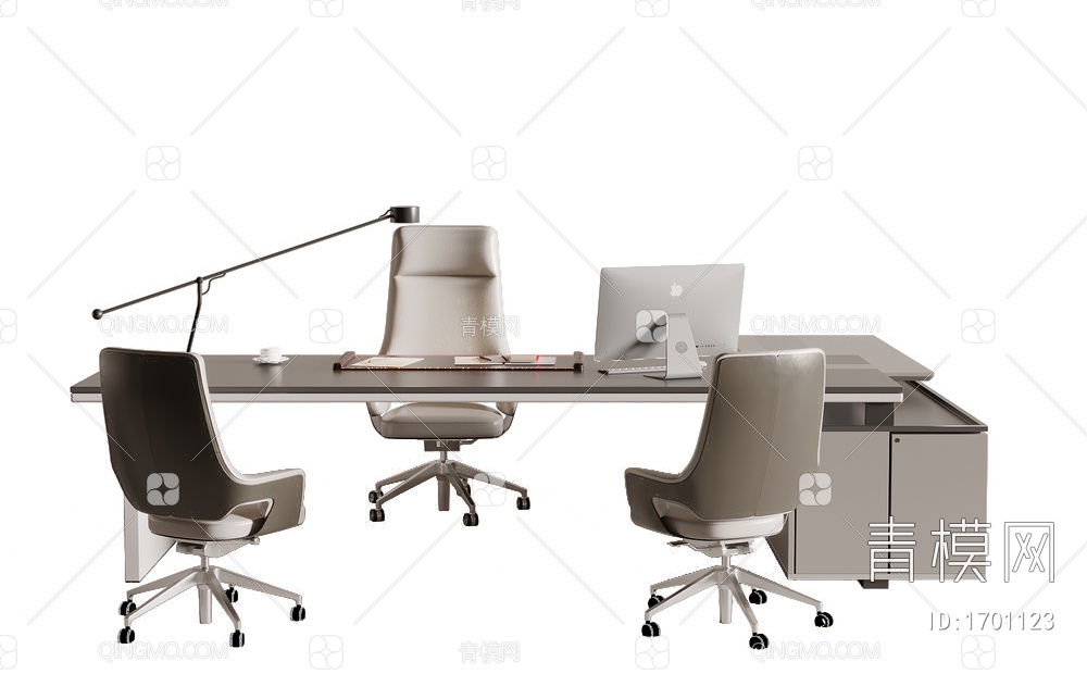 经理办公桌 老板桌椅3D模型下载【ID:1701123】