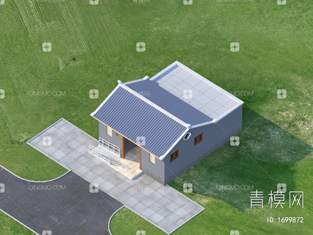 公厕建筑3D模型下载【ID:1699872】