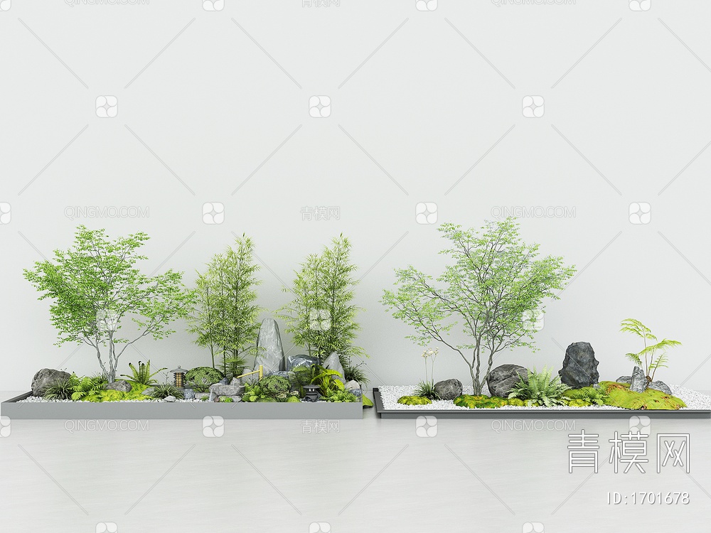 室内外造景池，园艺景观小品3D模型下载【ID:1701678】
