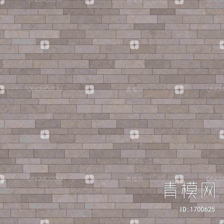 外墙砖 文火石 瓷砖拼花 长方型瓷砖 灰褐色贴图下载【ID:1700625】
