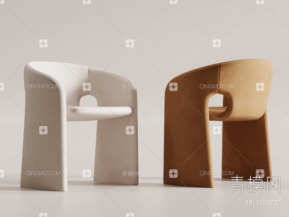 绒布餐椅3D模型下载【ID:1700232】