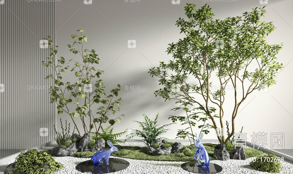 室内景观植物小品SU模型下载【ID:1702698】