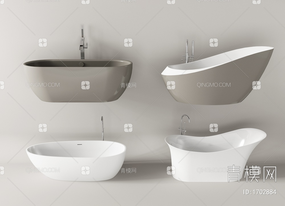 浴缸3D模型下载【ID:1702884】