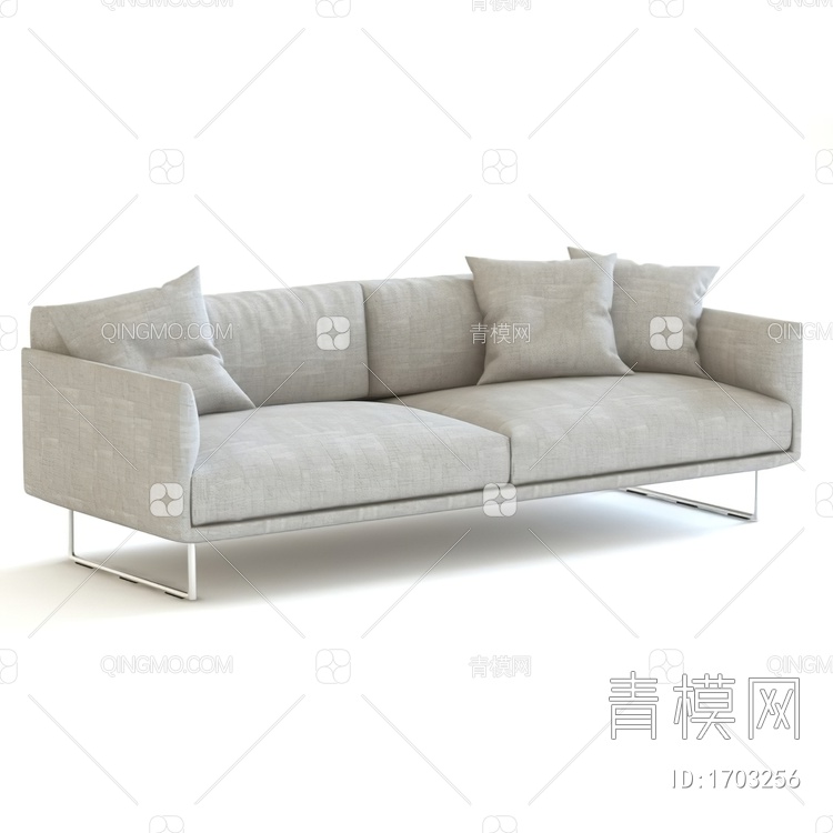 双人沙发3D模型下载【ID:1703256】