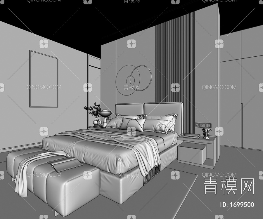 卧室3D模型下载【ID:1699500】