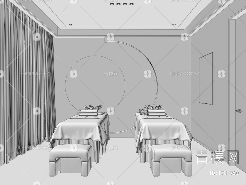 美容院 按摩室 理疗室3D模型下载【ID:1701960】