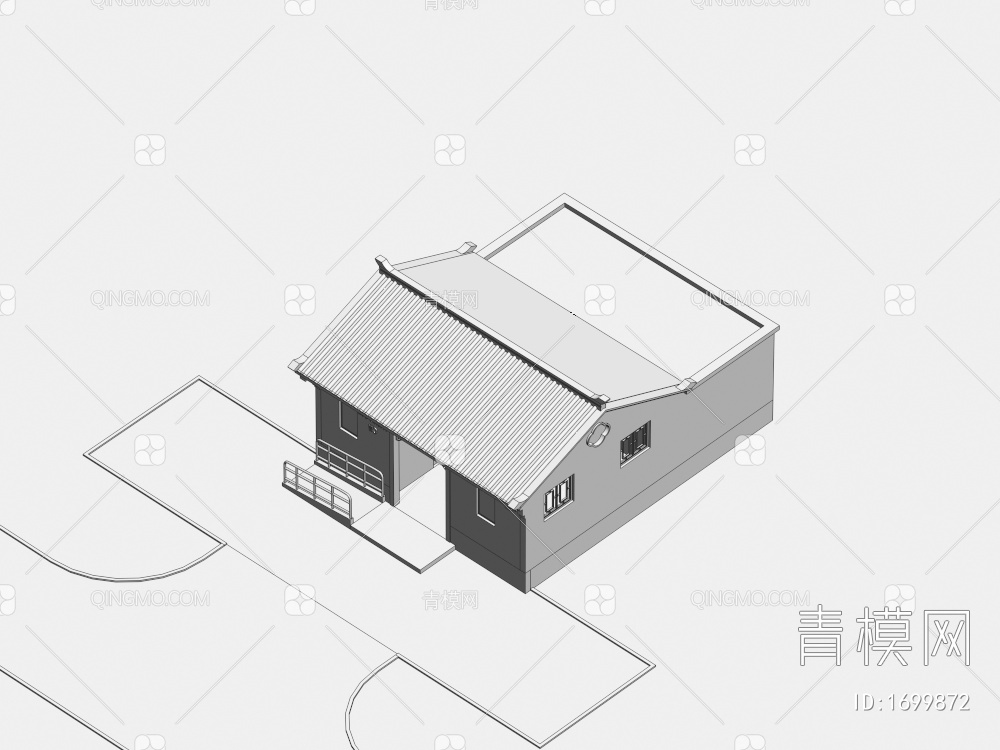 公厕建筑3D模型下载【ID:1699872】