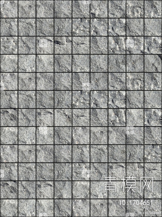 外墙砖 文化石 灰色 格子 砂岩贴图下载【ID:1704651】