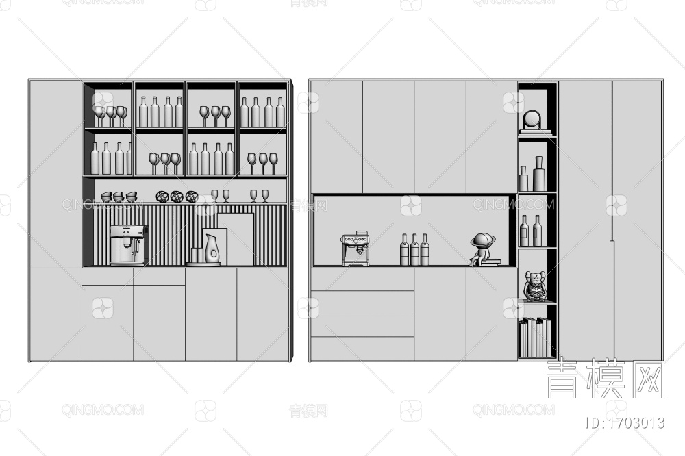 酒柜3D模型下载【ID:1703013】