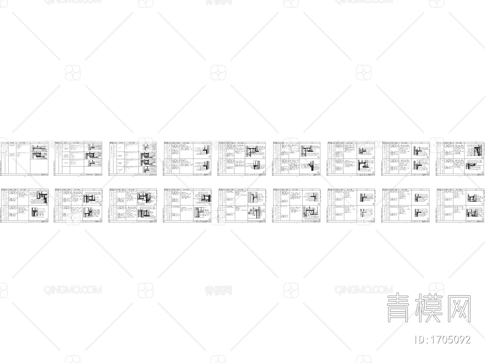 家装公工装通用工艺节点图，墙面顶面吊顶相接相交工艺节点图，大样图，CAD施工图【ID:1705092】